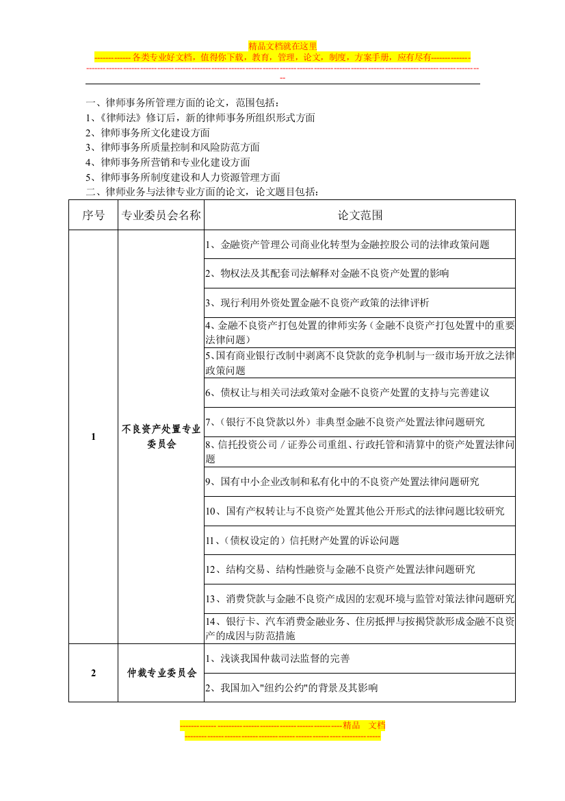 律师事务所管理方面的论文