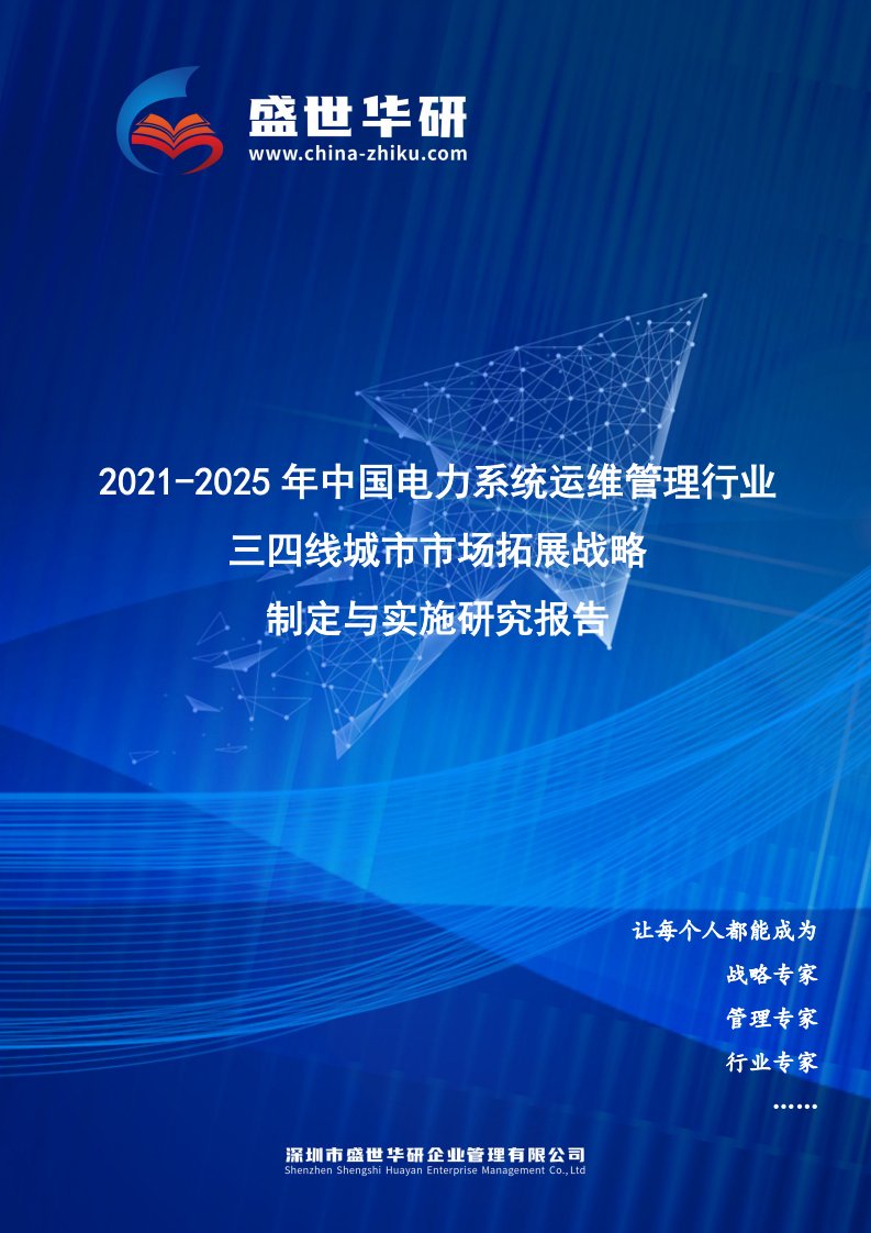 2021-2025年中国电力系统运维管理行业三四线城市市场拓展战略制定与实施研究报告