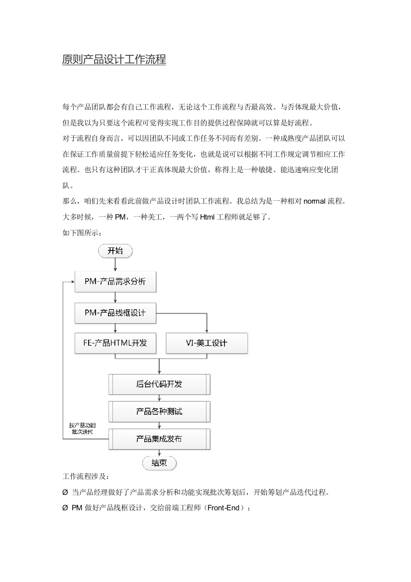 产品设计主要工作流程样本