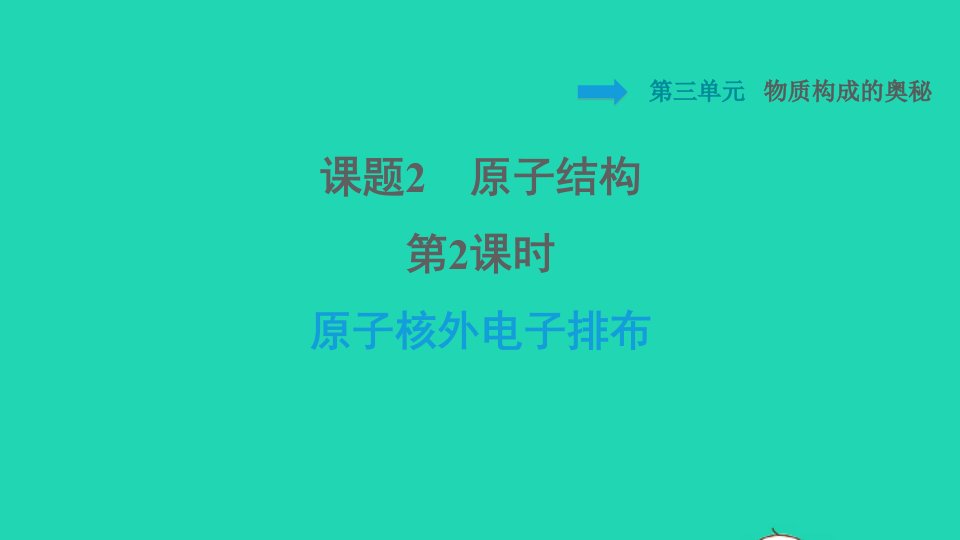 2021九年级化学上册第3单元物质构成的奥秘课题2原子结构第2课时原子核外电子排布习题课件新版新人教版