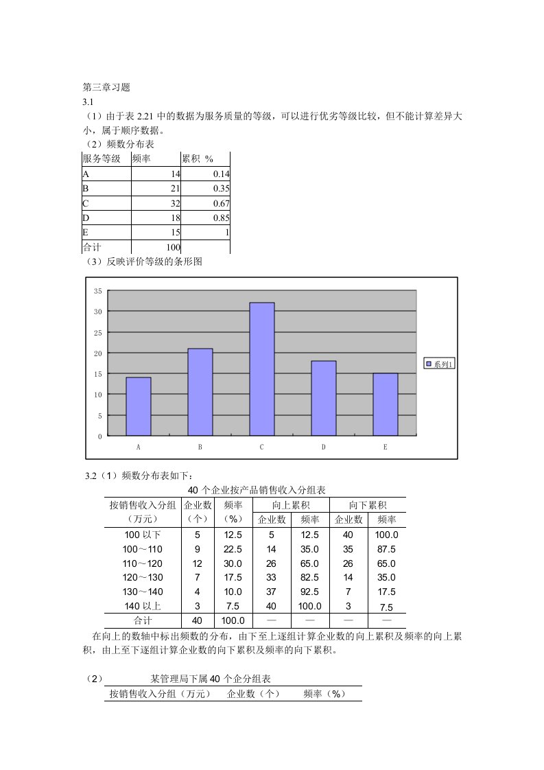 统计学第三章课后答案