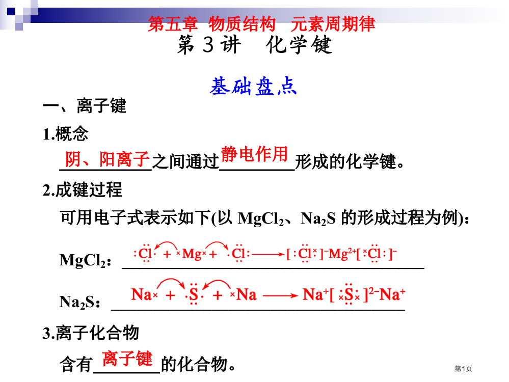 化学一轮复习：-第3讲-化学键省公开课一等奖全国示范课微课金奖PPT课件