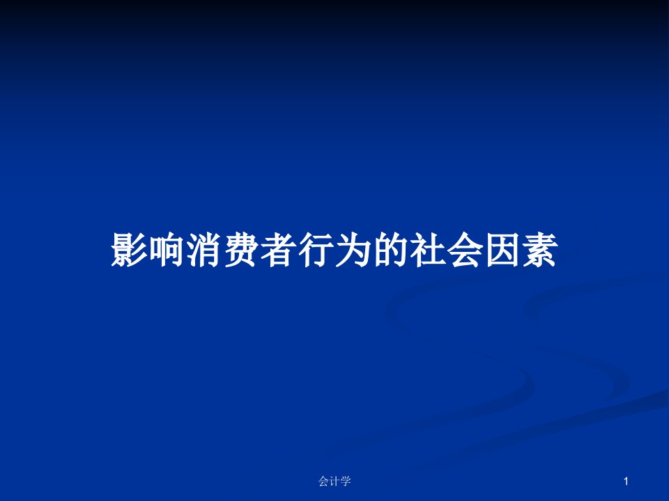 影响消费者行为的社会因素PPT学习教案