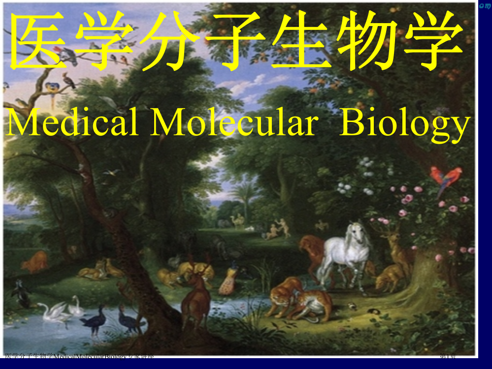 医学分子生物学MedicalMolecularBiology专家讲座