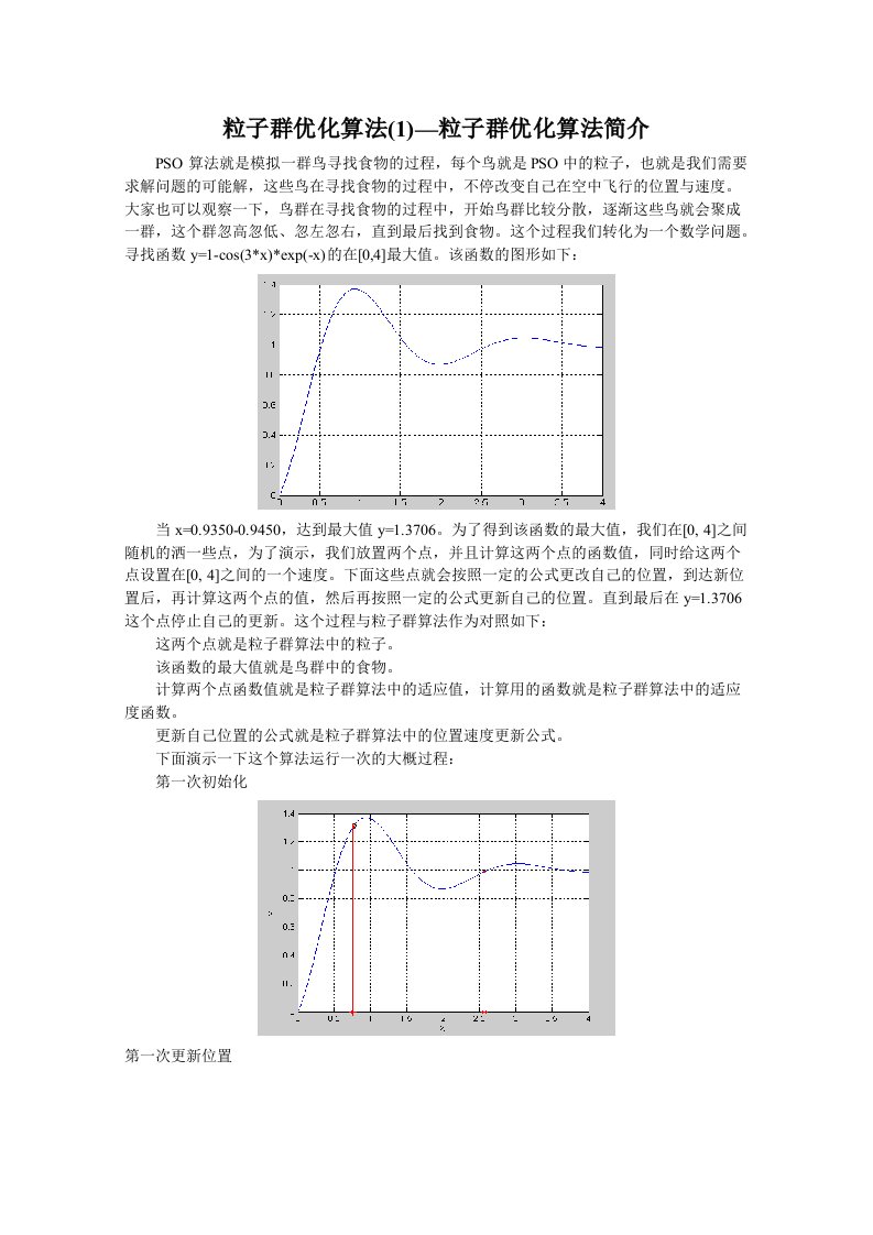 粒子群优化算法介绍及matlab程序