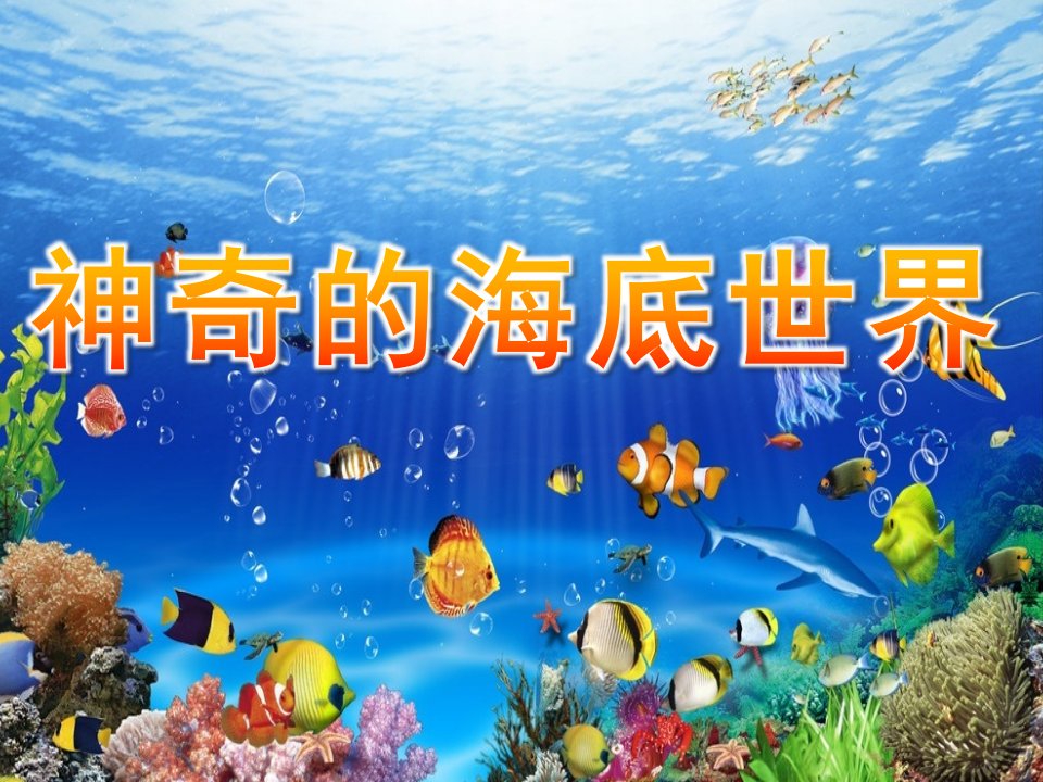 大班科学《神奇的海底世界》PPT课件幼儿园海底世界ppt