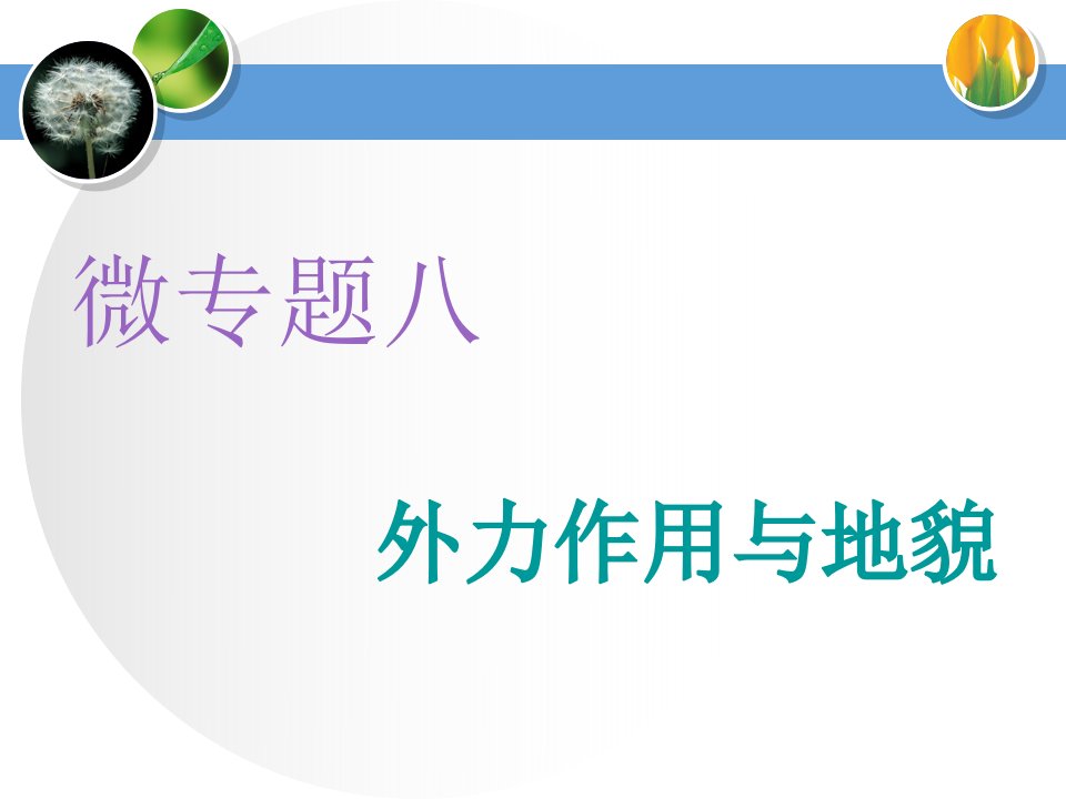 2020高考地理微专题突破ppt课件：9微专题九-外力作用与地貌