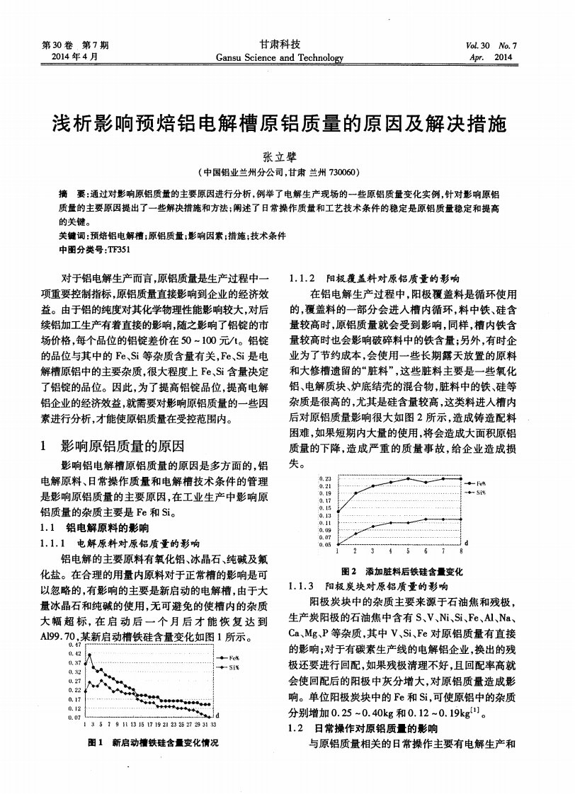 浅析影响预焙铝电解槽原铝质量的原因及解决措施.pdf