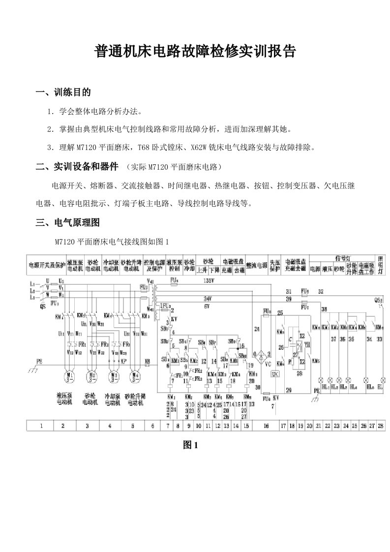 普通机床电气控制实训总结报告