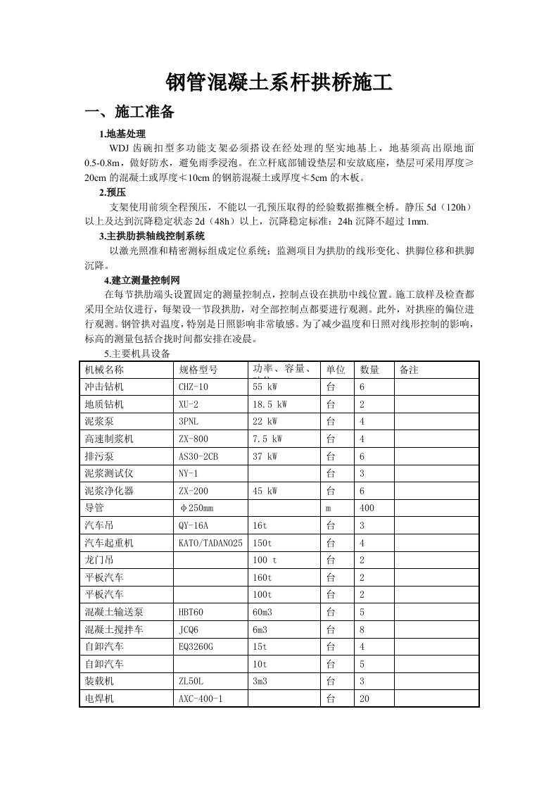 建筑工程管理-钢管混凝土系杆拱桥施工