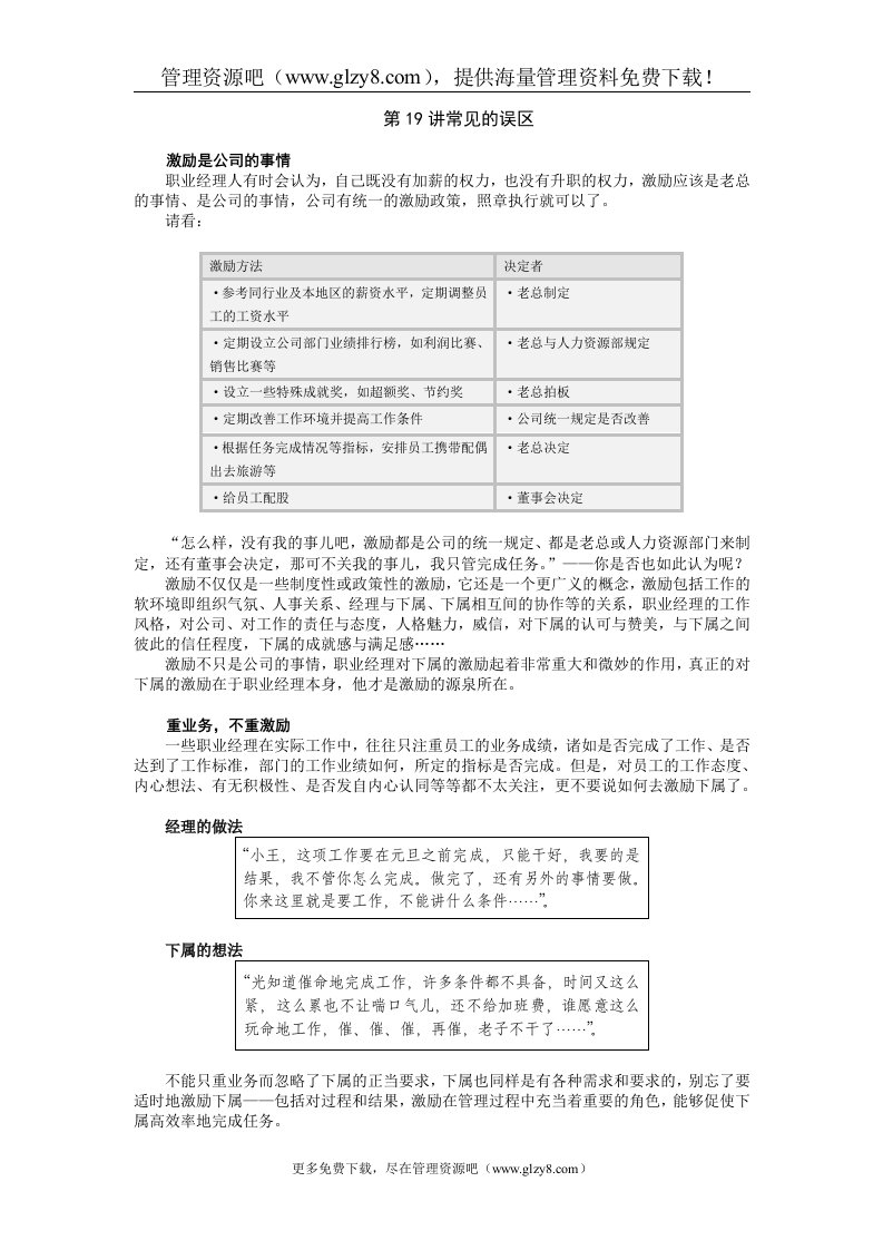 职业经理MBA实战经验讲义19