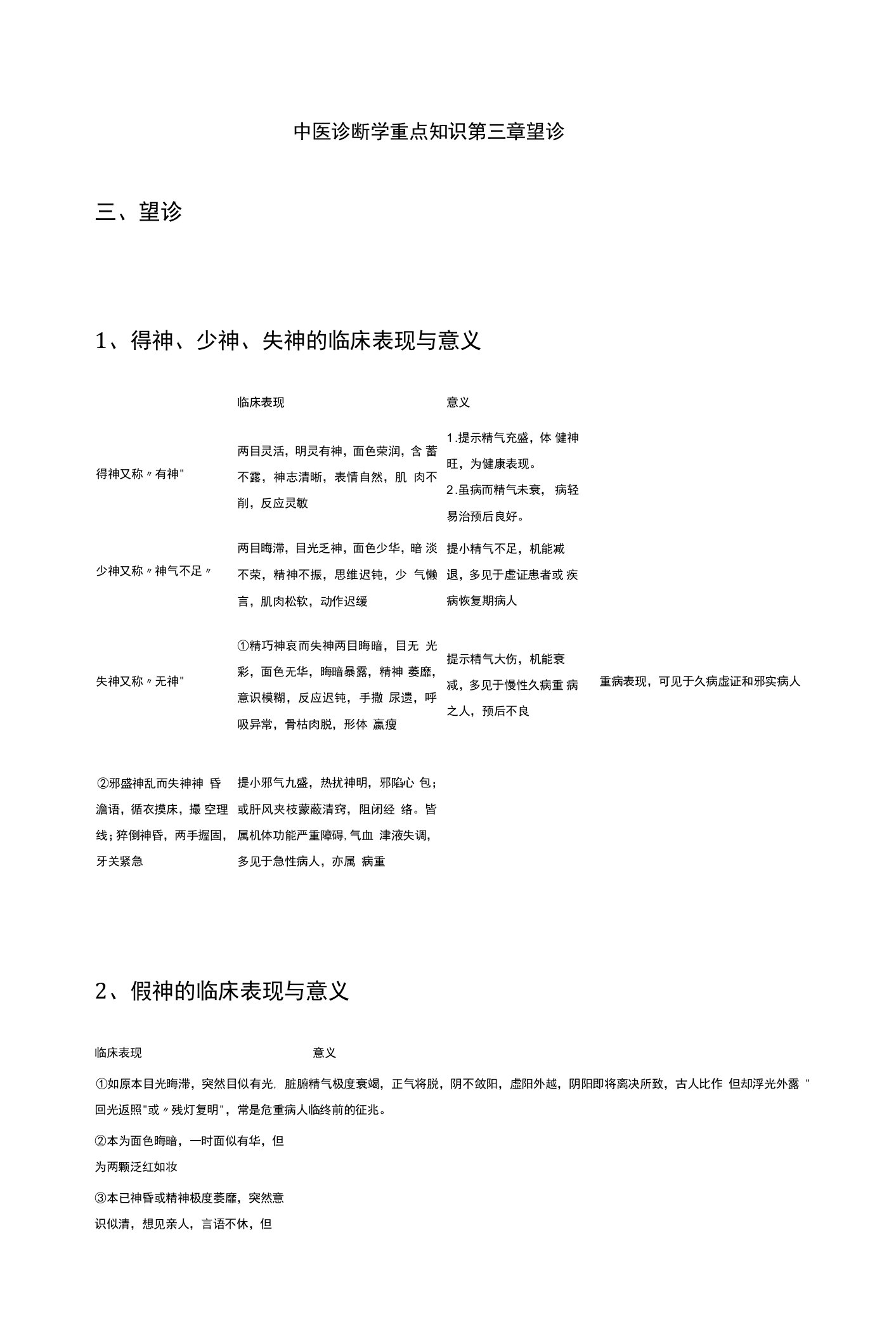 中医诊断学重点知识第三章