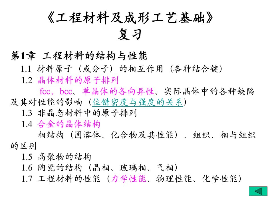 工程材料及成形工艺基础