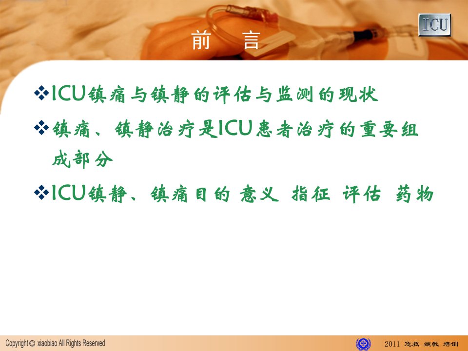 医学专题ICU镇静镇痛指南