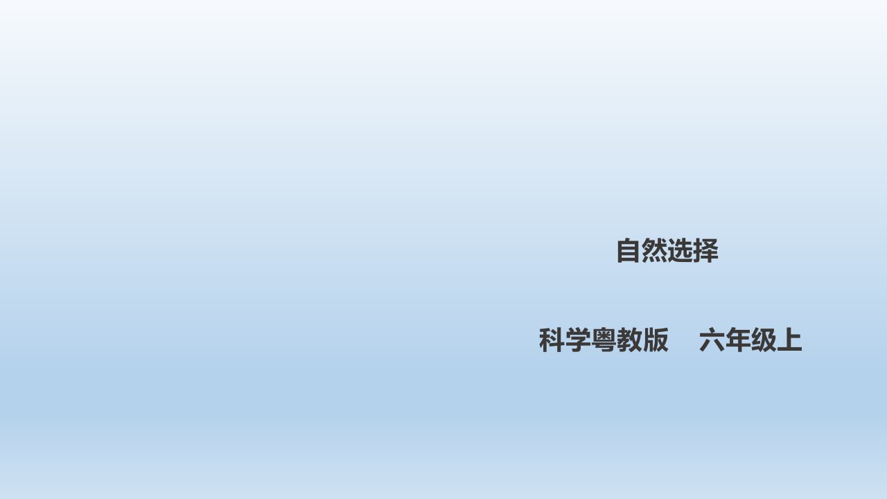 六年级上册科学课件-2.14《自然选择》l