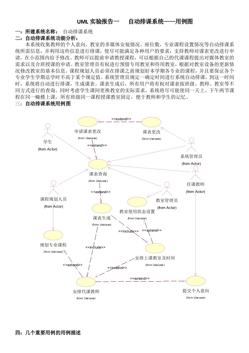 UML及Rose建模自动排课系统