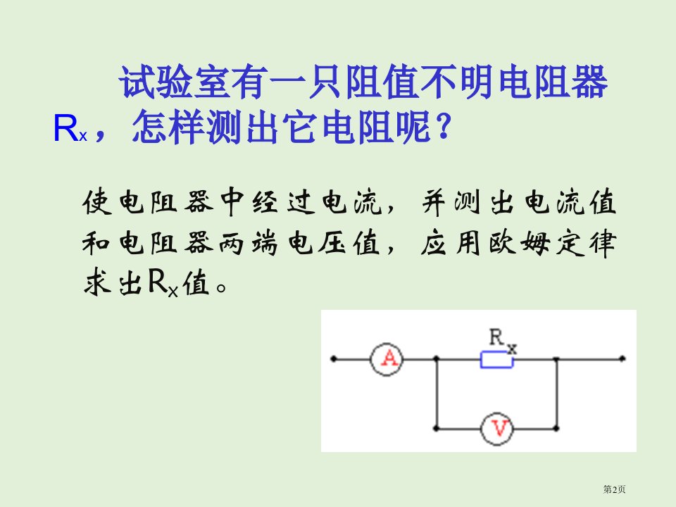 15.3伏安法测电阻市公开课一等奖省优质课获奖课件