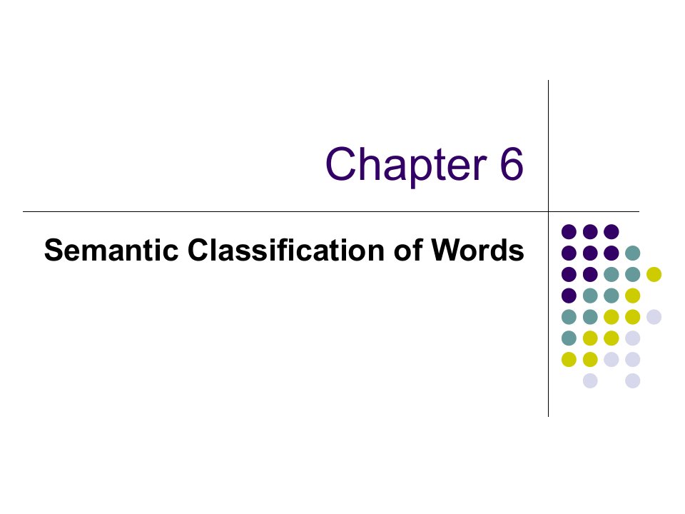 英语词汇学chapter(1)