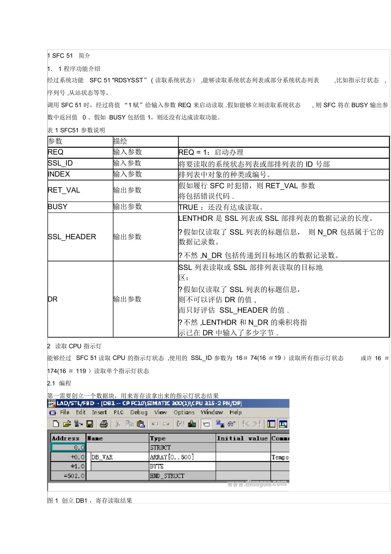 SFC51功能块的使用说明