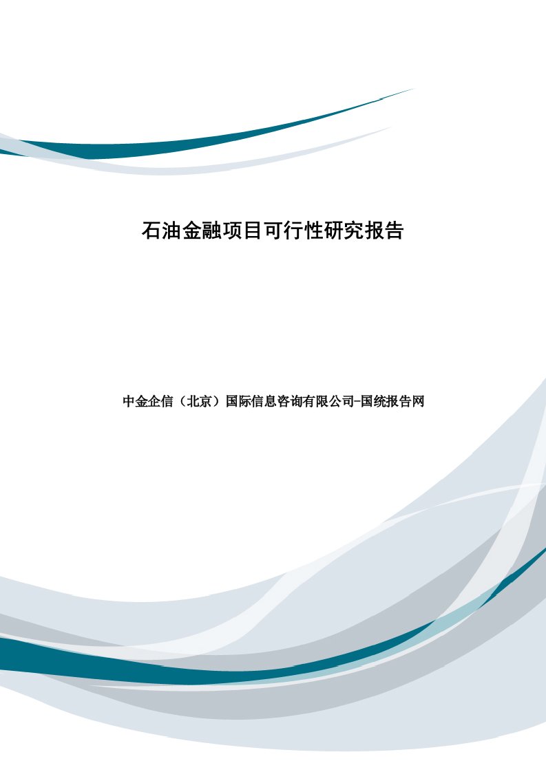 石油金融项目可行性研究报告