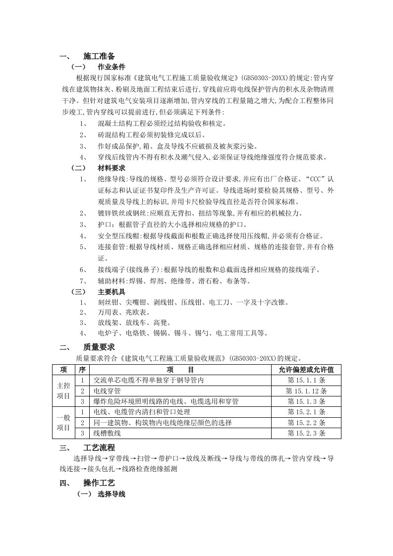 建筑工程管理-管内配线工程