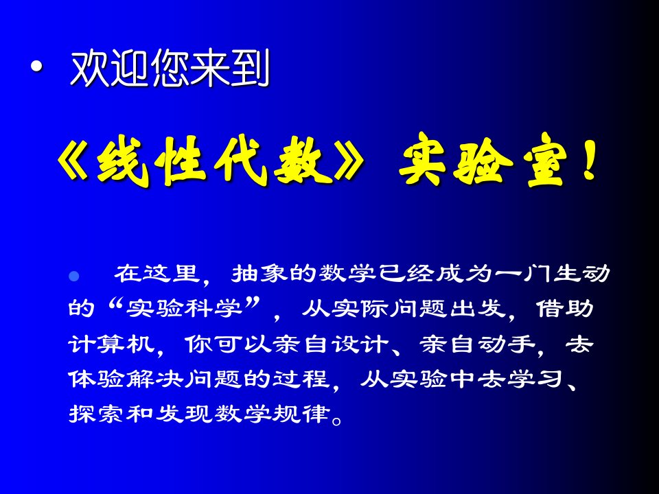 通过matlab完成线性代数的运算