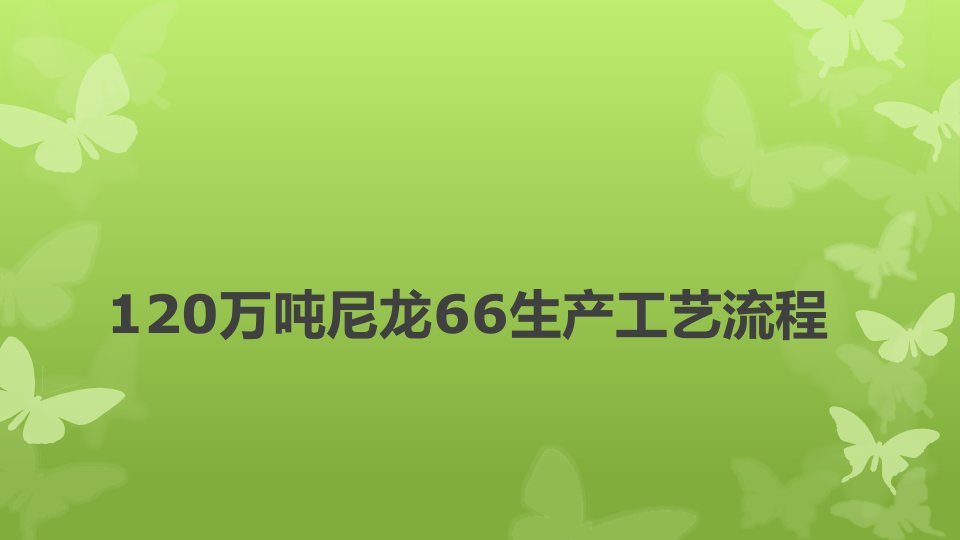 120万吨尼龙66生产工艺流程