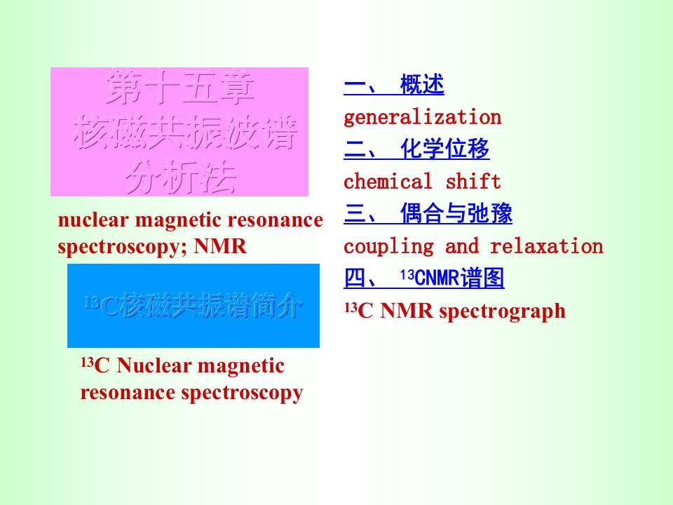 5版武汉大学分析化学第十五章-核磁共振波谱分析法课件