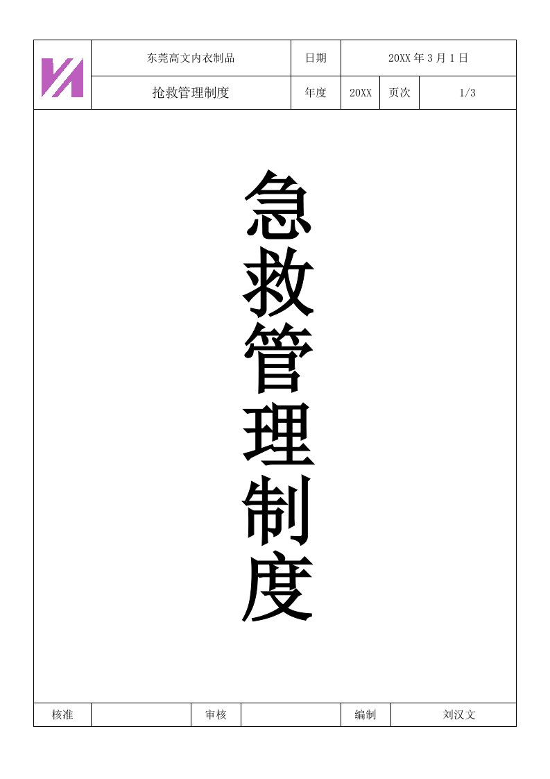 2021年急救药箱管理规定