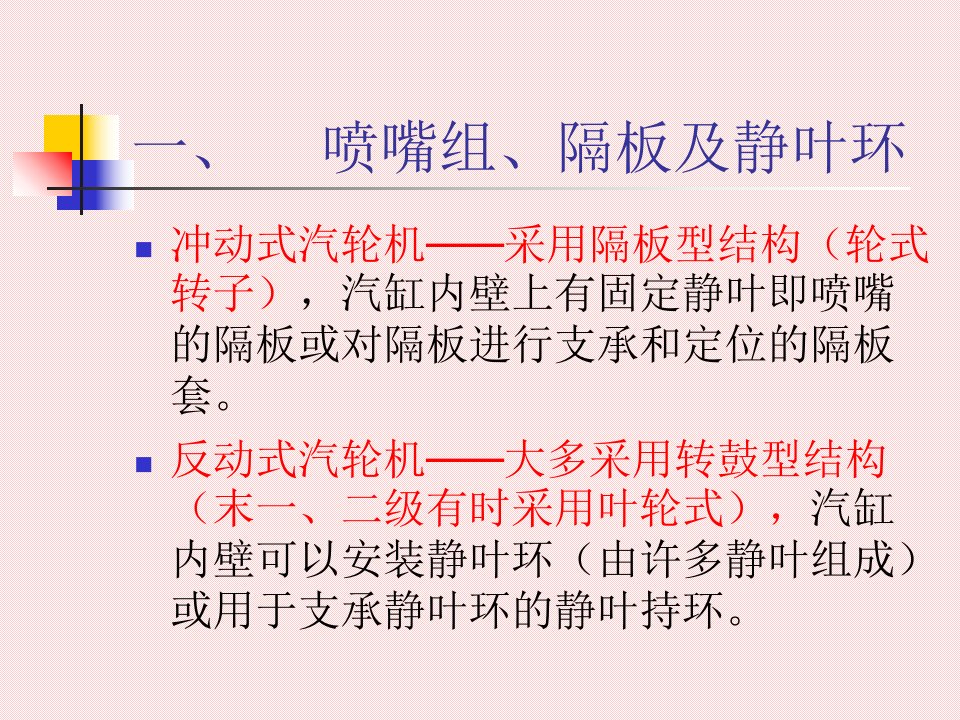 汽轮机结构喷嘴组和隔板PPT讲座