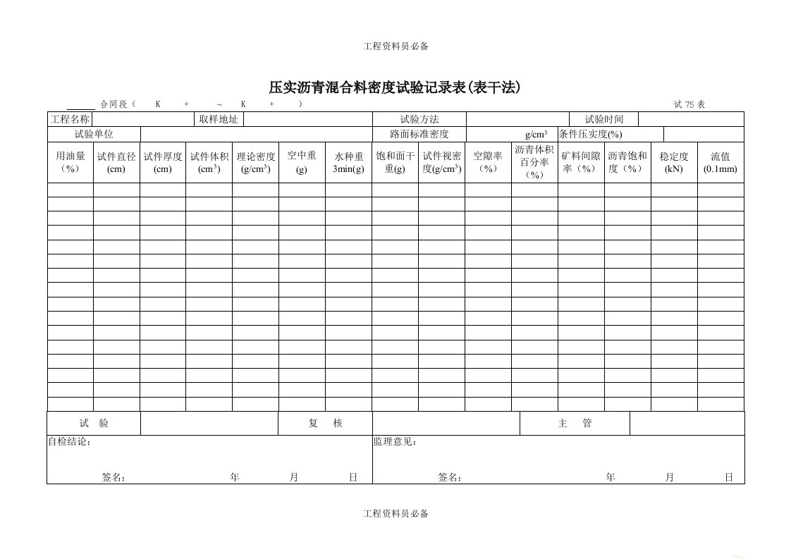 试75表