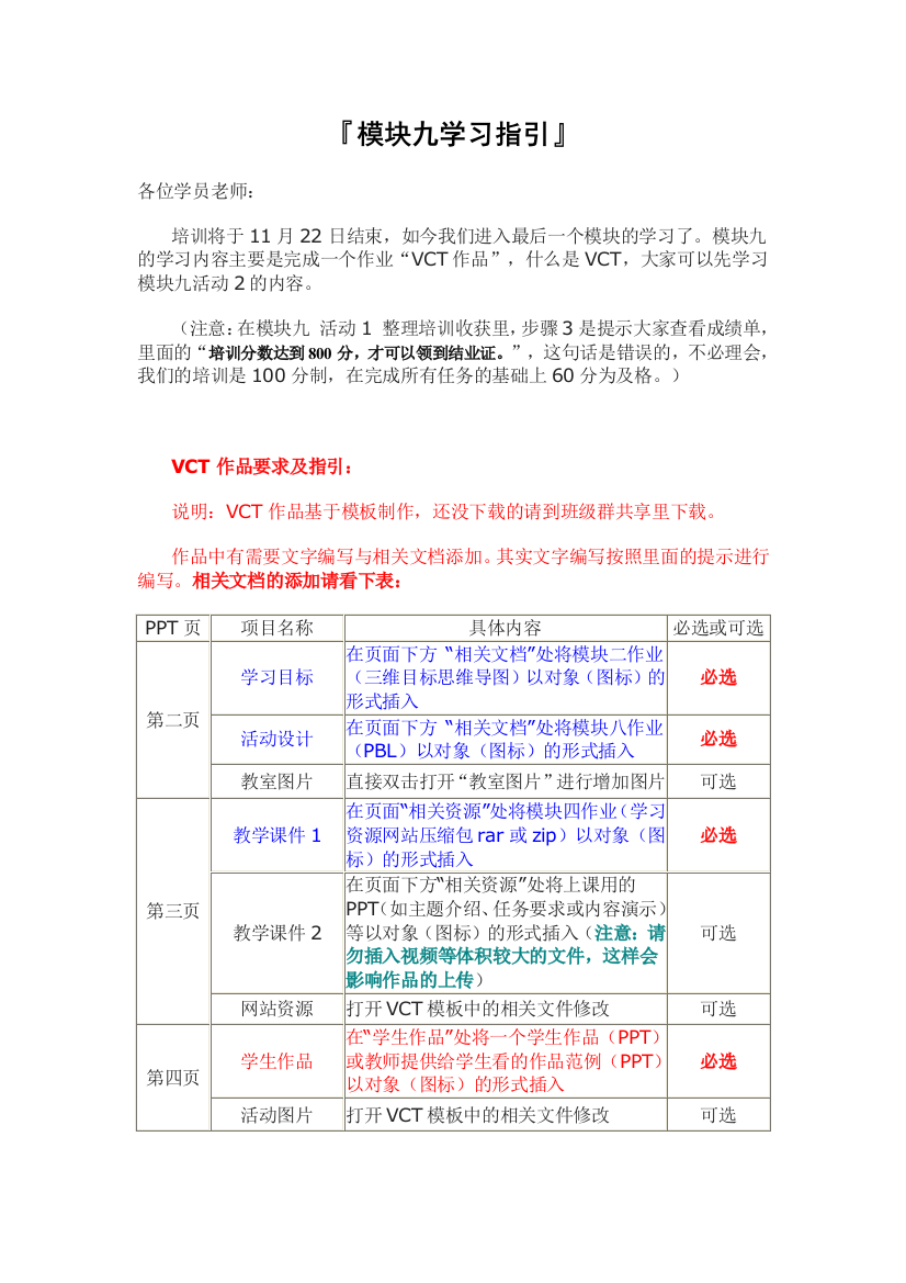 模块九学习引领