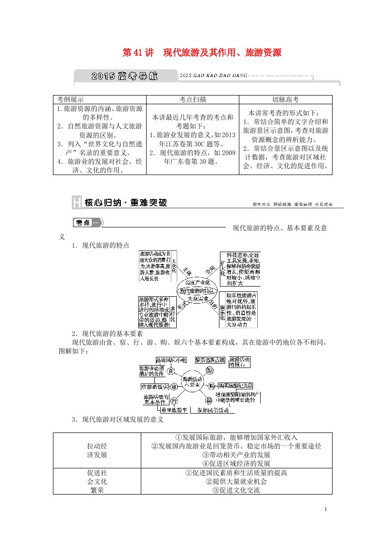 高考地理新一轮复习