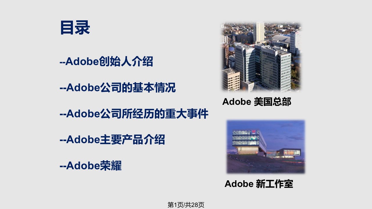 Adobe公司简介PPT教学课件