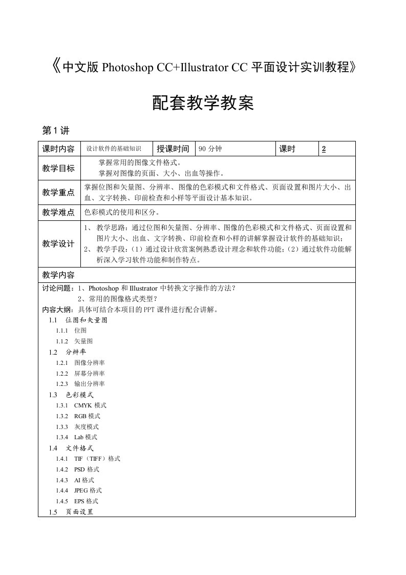 平面设计实训教程