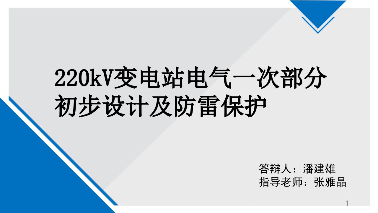 220KV变电站电气一次部分初步设计及防雷保护ppt课件