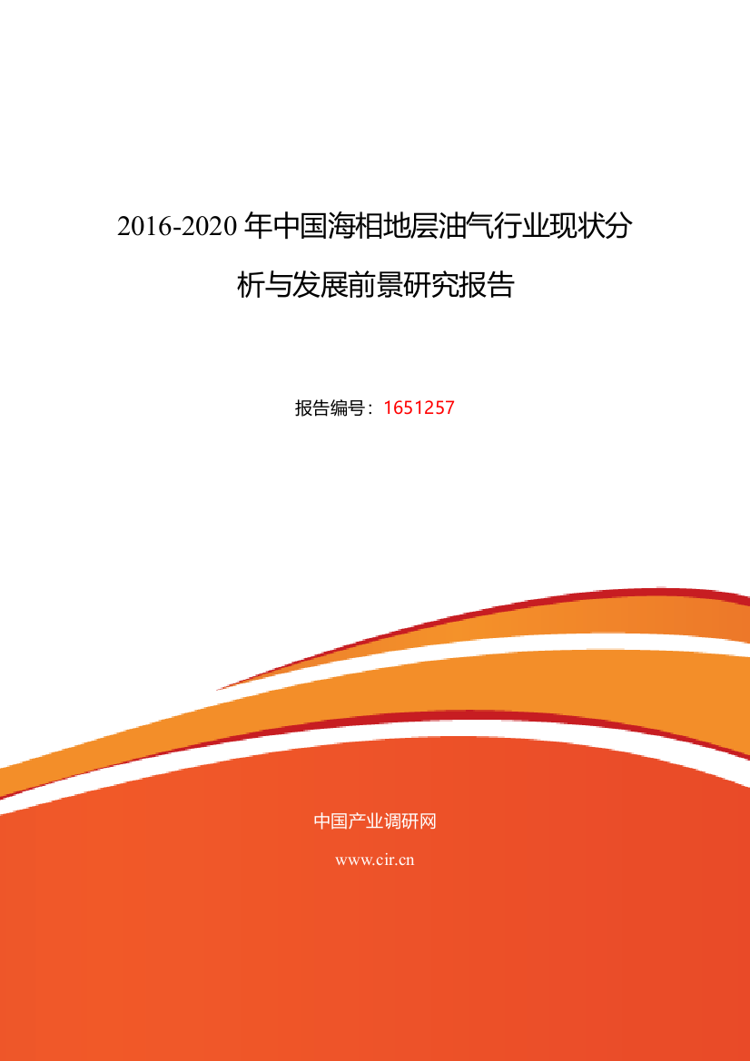 2016年海相地层油气调研及发展前景分析