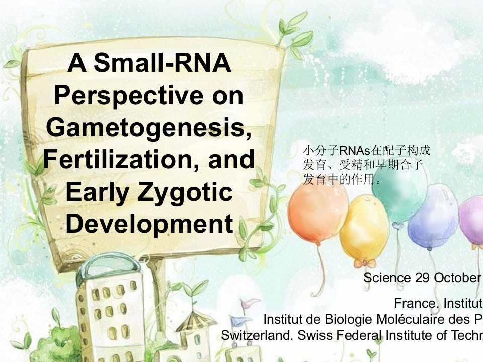 发育生物学文献阅读ppt课件