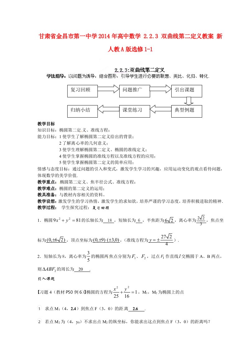 甘肃省金昌市第一中学2014年高中数学