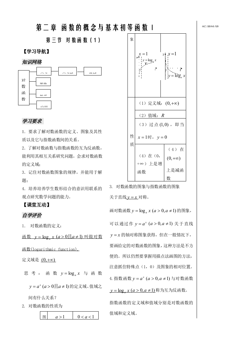 第19课——对数函数（1）