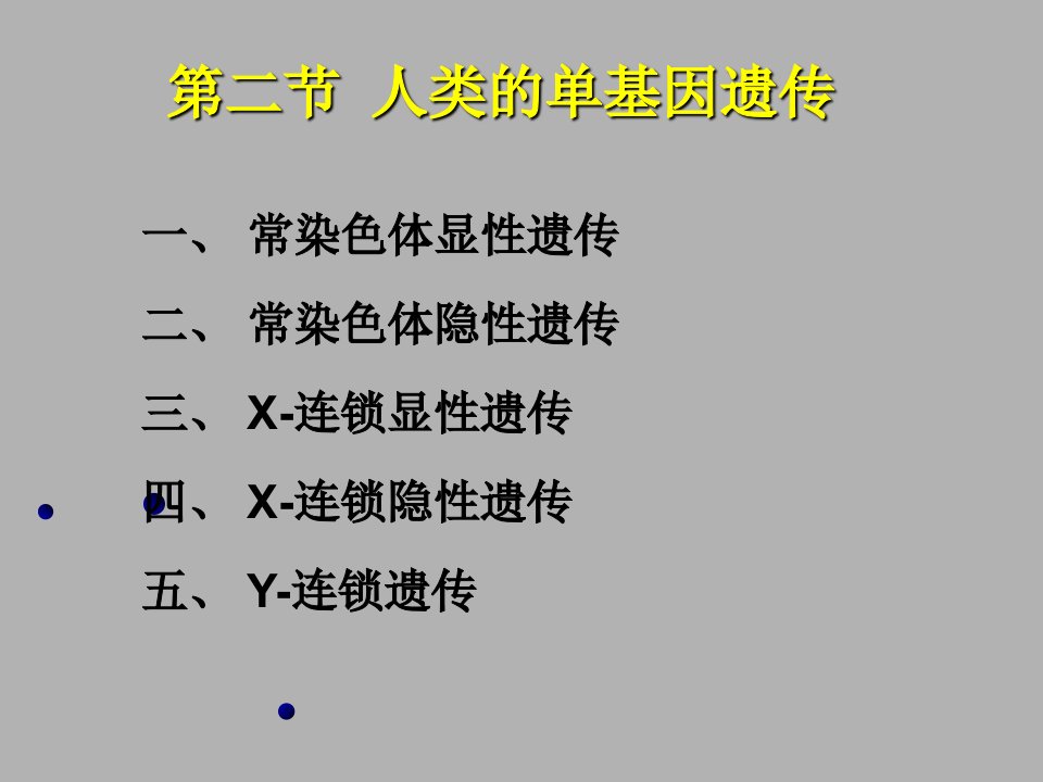 人类的单基因遗传病PPT课件