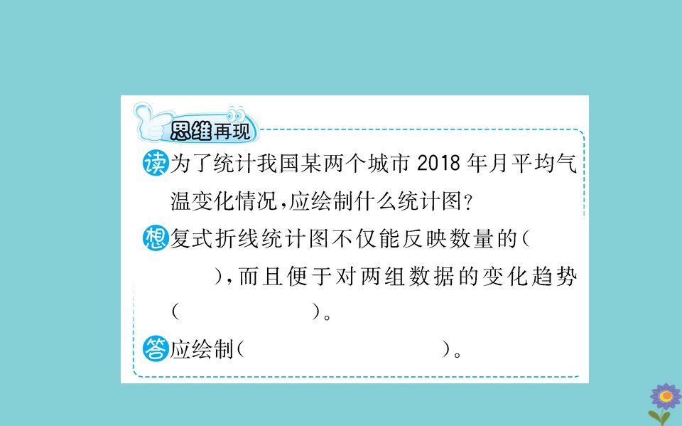 版五年级数学下册第六单元爱护眼睛mdash复式统计图6.2复式折线统计图课件青岛版六三制