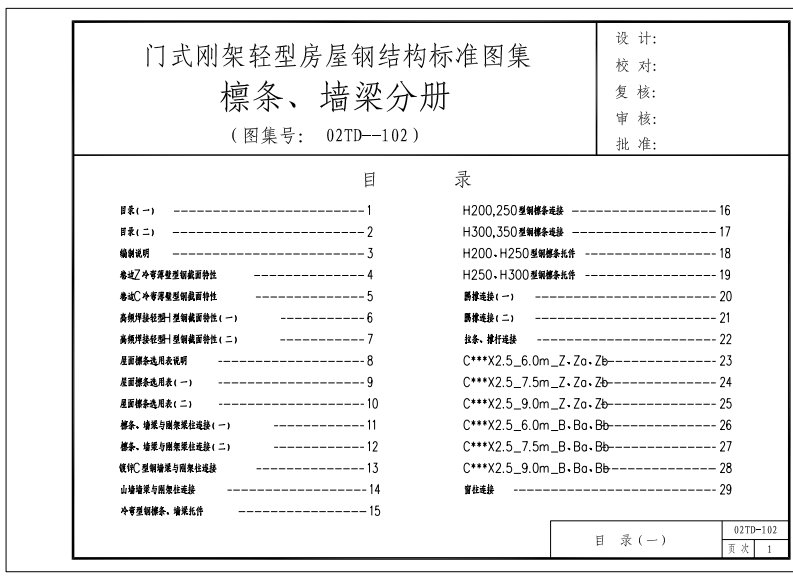 02TD-102门式刚架轻型房屋钢结构标准图集檩条、墙梁分册.pdf