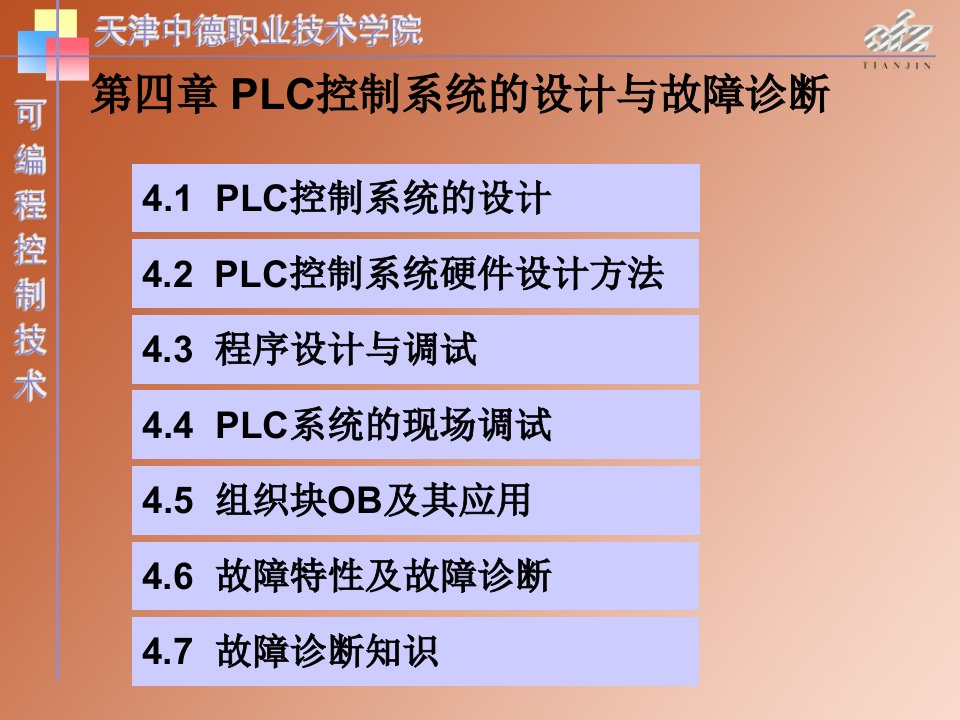 第四章PLC控制系统的设计与故障诊断