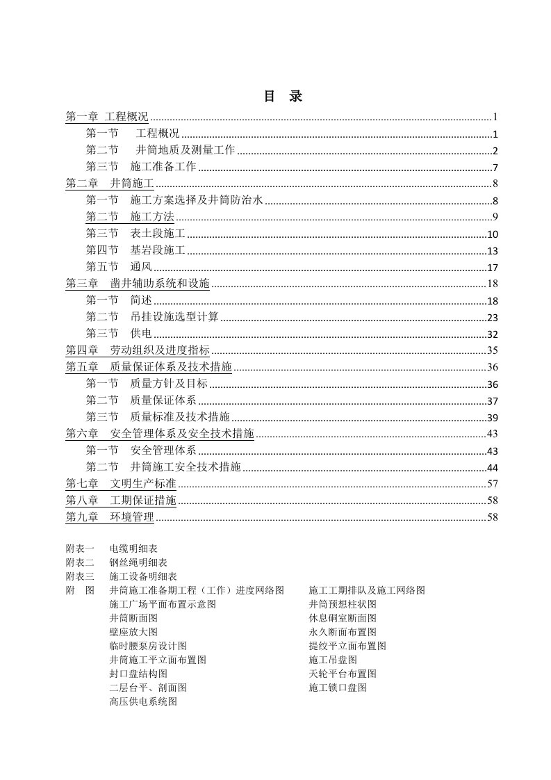 煤矿回风井施工组织设计