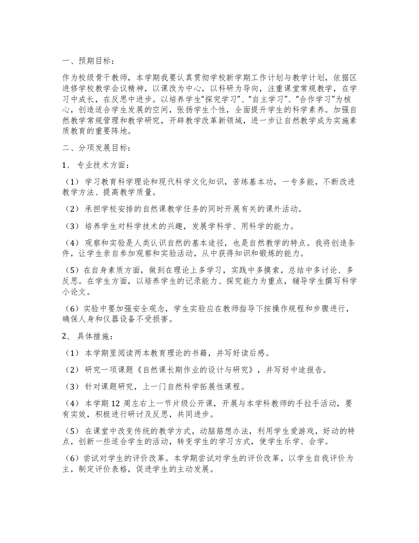 实用的教师工作计划3篇