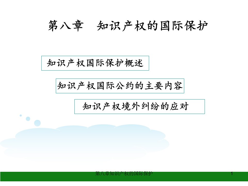 第八章知识产权的国际保护