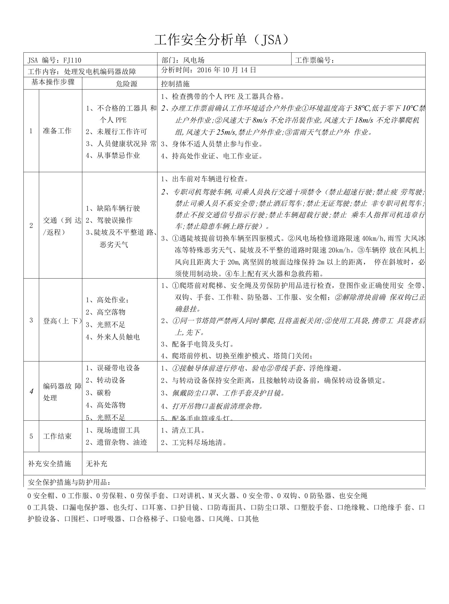 发电机编码器故障JSA