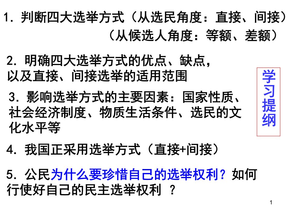 民主选举投出理性一票最新版分享资料