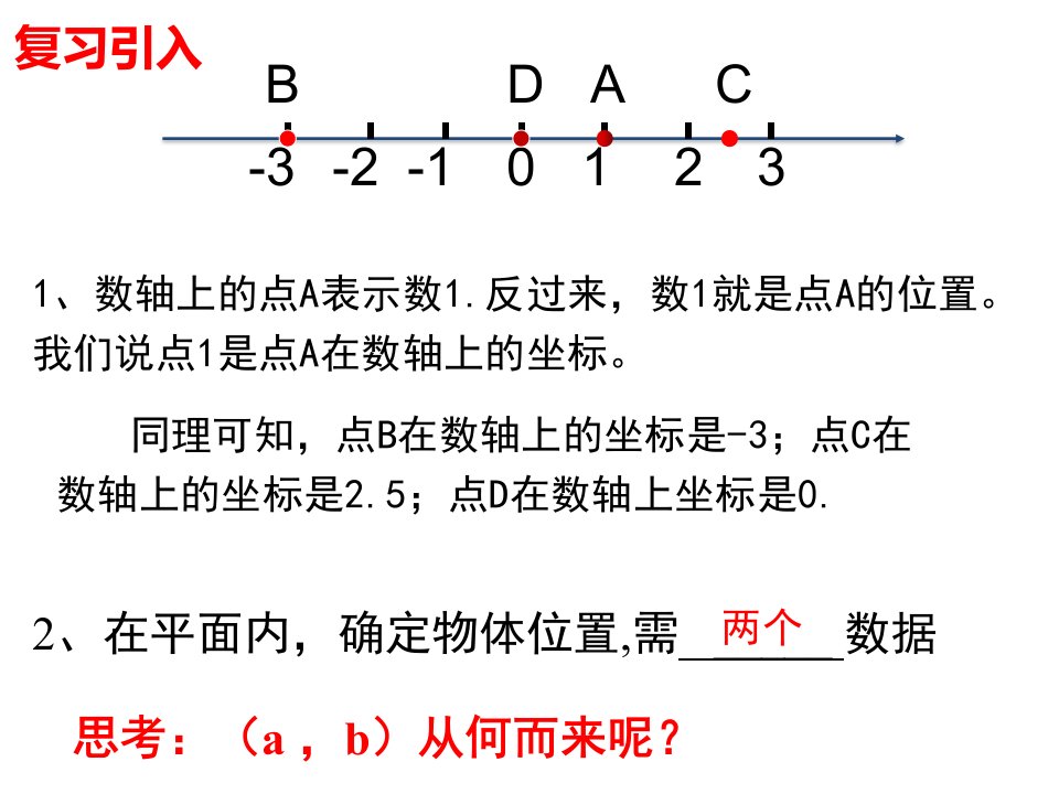 第一课时平面直角坐标系北师大版八年级数学上册ppt课件